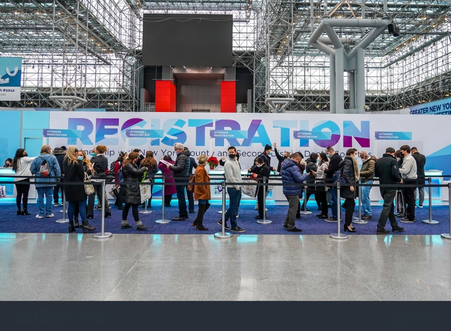 Visitor registration at exhibition